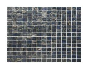 Pliego De Mosaico Vidrio  3X33Cm(20X20Mm) Turquesa/Oro