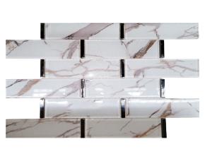 Pliego De Mosaico De  Vidrio Blanco 30X33.5Cm