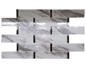 Pliego De Mosaico De  Vidrio Gris 30X33.5Cm