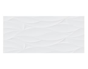 Cja. 1.63M2 Ceramica Para Pared 33X55Cms Blanco Ondas Brillo(Descont)