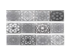 Cja. Ceramica Para Pared D/3Pzs 7.5X30Cms D.arles Blanco Brillo(Descont)