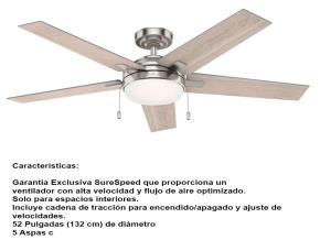 Ventilador De Techo 52\