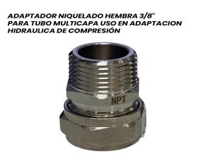 Adaptador Npt Niq. Macho Pe Al Pe De 3/8\
