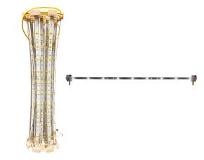 Rollo De Cortina Mod.led 5.76W/12V Dc 25Strip 600Mm Doble Lado /Bar 6500K /120 Cm De Largo