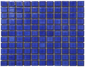 Unidad Pliego  De Ceramica 30X30Cm (25X25Mm) Azul Medio Brillo