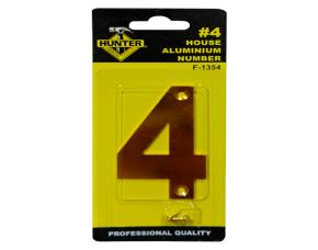 Numero #4 Aluminio Bronceado 3\