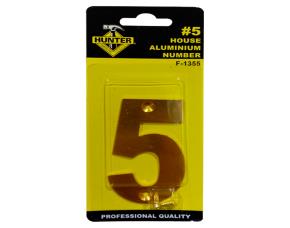 Numero #5 Aluminio Bronceado 3\