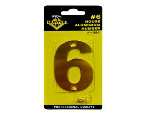 Numero #6 Aluminio Bronceado 3\