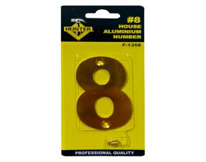 Numero #8 Aluminio Bronceado 3\