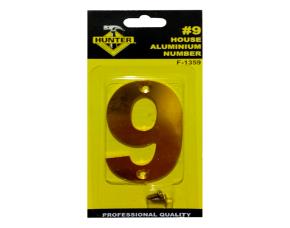 Numero #9 Aluminio Bronceado 3\