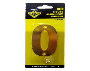 Numero #0 Aluminio Bronceado 3\