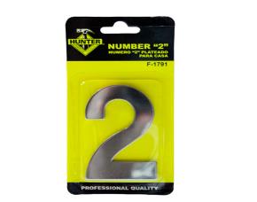 Numero 2 Plateado Para Casa