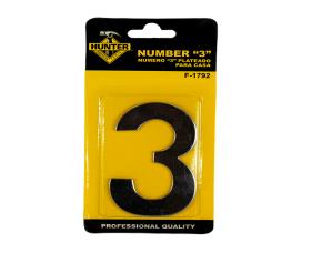 Numero 3 Plateado Para Casa