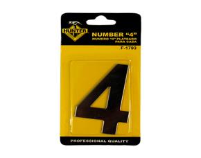 Numero 4 Plateado Para Casa