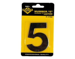 Numero 5 Plateado Para Casa