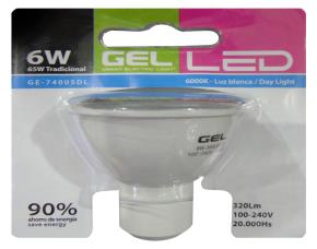 Bombillo Led Gu10 5W 6000K 100-240V 400Lm 38° Cri80