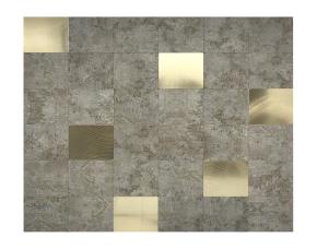 Pliego De Mosaico Acm  Autoadhesivo 30.5X30.5Cm Beige/Dorado Cuadros