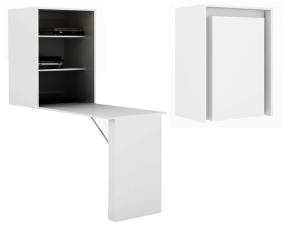 Mueble Escritorio De Pared Plegable Blanco