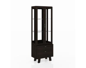 Mueble Exhibicion Vudrio Con 2 Puertas, 2 Gavetas Tabaco