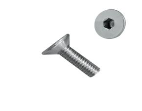 Tornillo  M8-1,25X25 Allen Cabeza Plana Inox 304