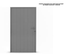 Puerta Plegable Pvc Gris Mate 28\