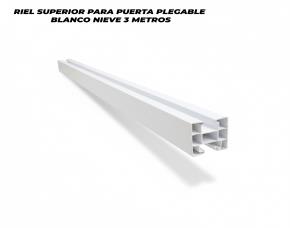 Riel Superior Para Puerta Plegable Blanco Nieve 3 Metros