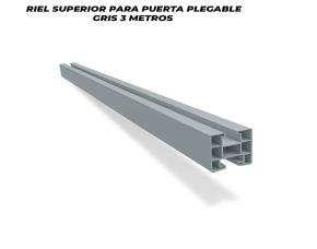 Riel Superior Para Puerta Plegable Gris 3 Metros