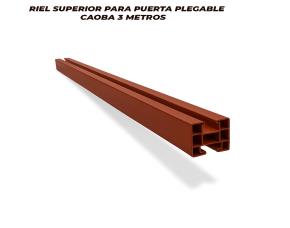 Riel Superior Para Puerta Plegable Caoba 3 Metros