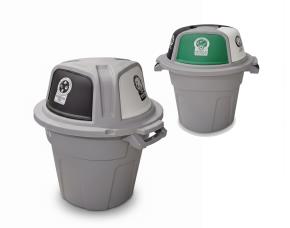 Basurero 100L Para Reciclar Negro/Blanco/Verde