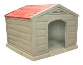 Casa Para Perro Taupe Rojo Ubq(Desc)