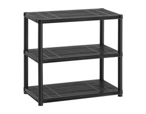 Estante Solido Mediano 3 Niveles 15X28X35 Pulgada Negro 20 Kilogramo Por Repisa