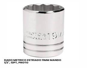 Dado Metrico Estriado 11Mm Mando 1/2\