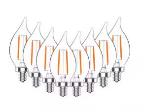 Paq. De 8 Bombillos Led Tipo Candelabra E12, 40W, 300Lumens, 5000K, Day Light
