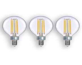 Paq. 3 Bombillos Led 5W=40W G16.5 C/Filamento Regulable, Bright White, 350Lums, 3000K, E12, Ec...