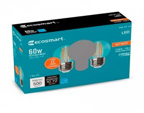 Paq. 3 Bombillo Led 6W=60W G16.5 Regulable, Soft White, 2700K, 500Lums, E26, Ecosmart