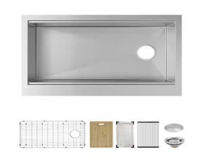 Lavatrasto Acero Inox, Calibre 16, 33\