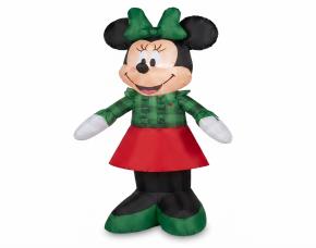 Muñeco Inflable Minnie Mouse Navideño 3.5 Con Luces Led Para Uso Inter-Exter,Gemmy Industrie...