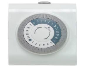 Temporizador Mecanico Blanco D/Alta Resistencia Enchufable P/Inter C/2Tomacorriente Conex A Ti...