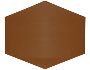 Caja 1M2 50 Piezas Baldosa Roja 15X15E Esagona  8.5Cm Por Lado(Quarry Tile)