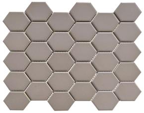 Unidad Pliego De Ceram.hexag.gde 27X28Cm (6Mm) Gris Medium Mate