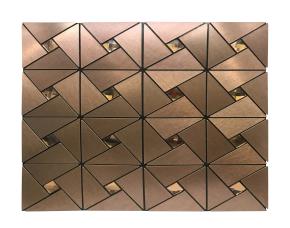 Pliego De Mosaico Acm  Autoadhesivo 30X30Cm Beige Triangulos Encontrados