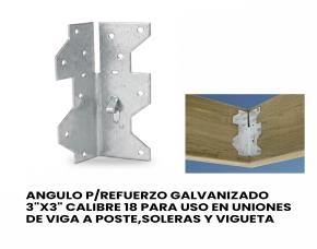 Angulo P/Refuerzo Galvanizado 3\