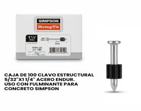 Caja De 100 Clavo Estructural 5/32\