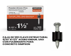 Caja De 100 Clavo Estructural 5/32\
