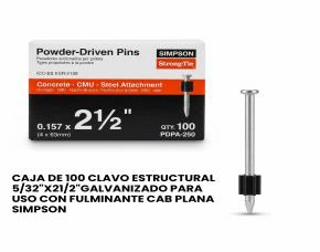 Caja De 100 Clavo Estructural 5/32\