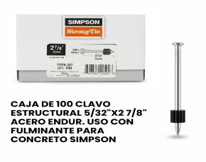 Caja De 100 Clavo Estructural 5/32\