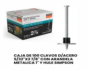 Caja De 100 Clavos D/Acero 5/32\