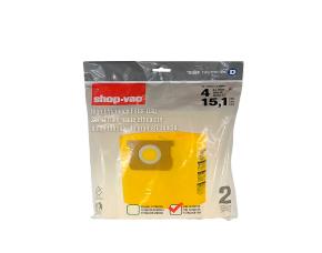 Bolsa P/Filtro Aspiradora Humedo/Seco De 4 Gal Filtracion Nivel Fino Shop Vac