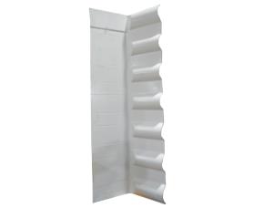 Tapa Pared De Teja Española Blanca Resina Acrilico 3.45´(1.05Mtx0.30)
