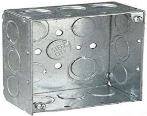 Cja.metalica Pesada Cuadrada 4X4X2, 1/8 Agujero 1\